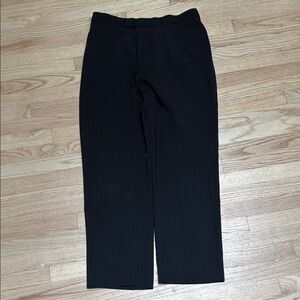 Perry Ellis Mens Dress Pants Black Pinstripe